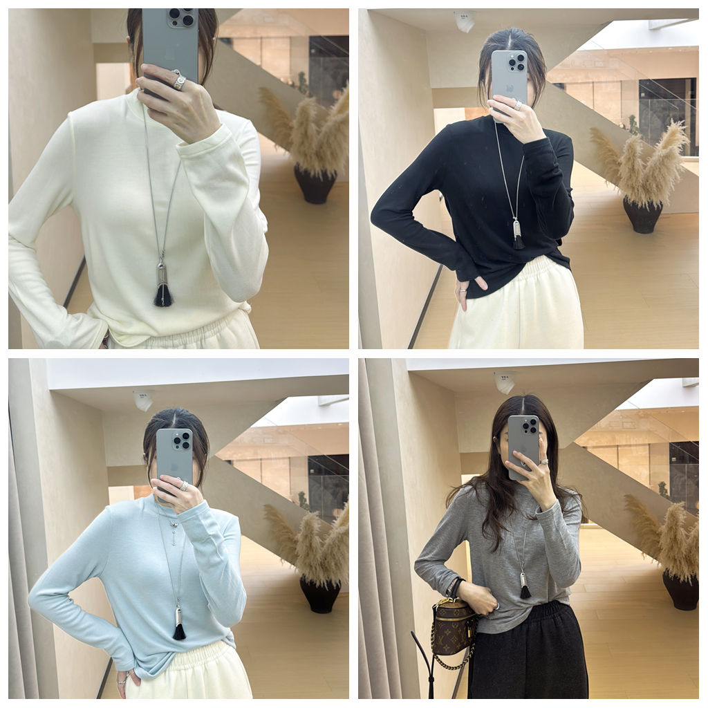 【ZMMY严选私服】冬季新款简约亲肤糯叽叽封神打底上衣5112001