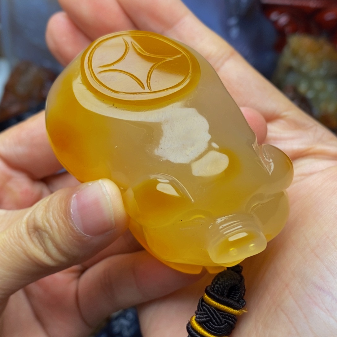 玛瑙/玉髓手把件未镶嵌