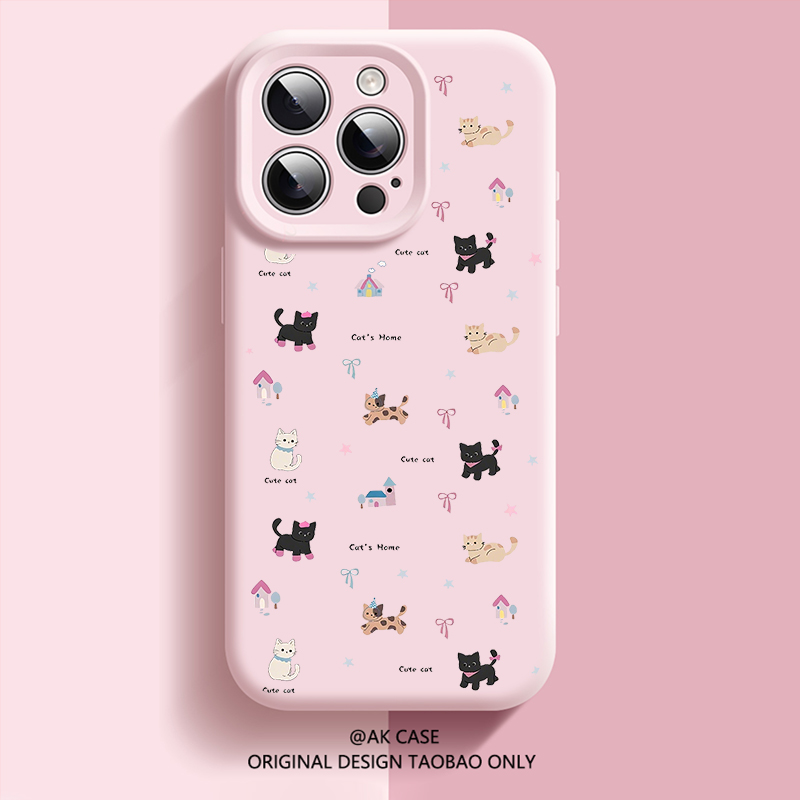 【适用苹果/华为/荣耀/OPPO/VIVO/小米】可爱小猫爆款硅胶手机壳
