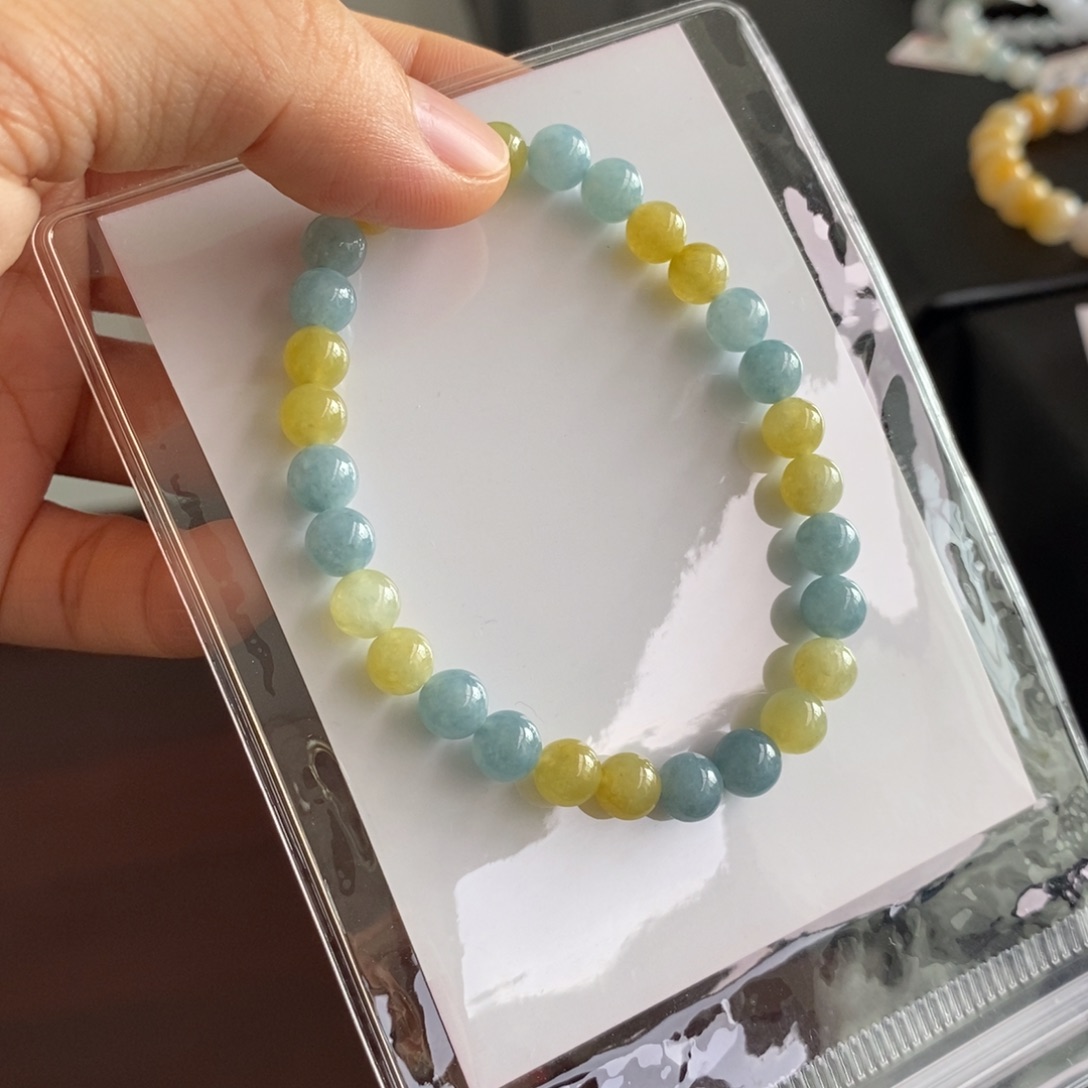 翡翠未镶嵌手链卡6.2