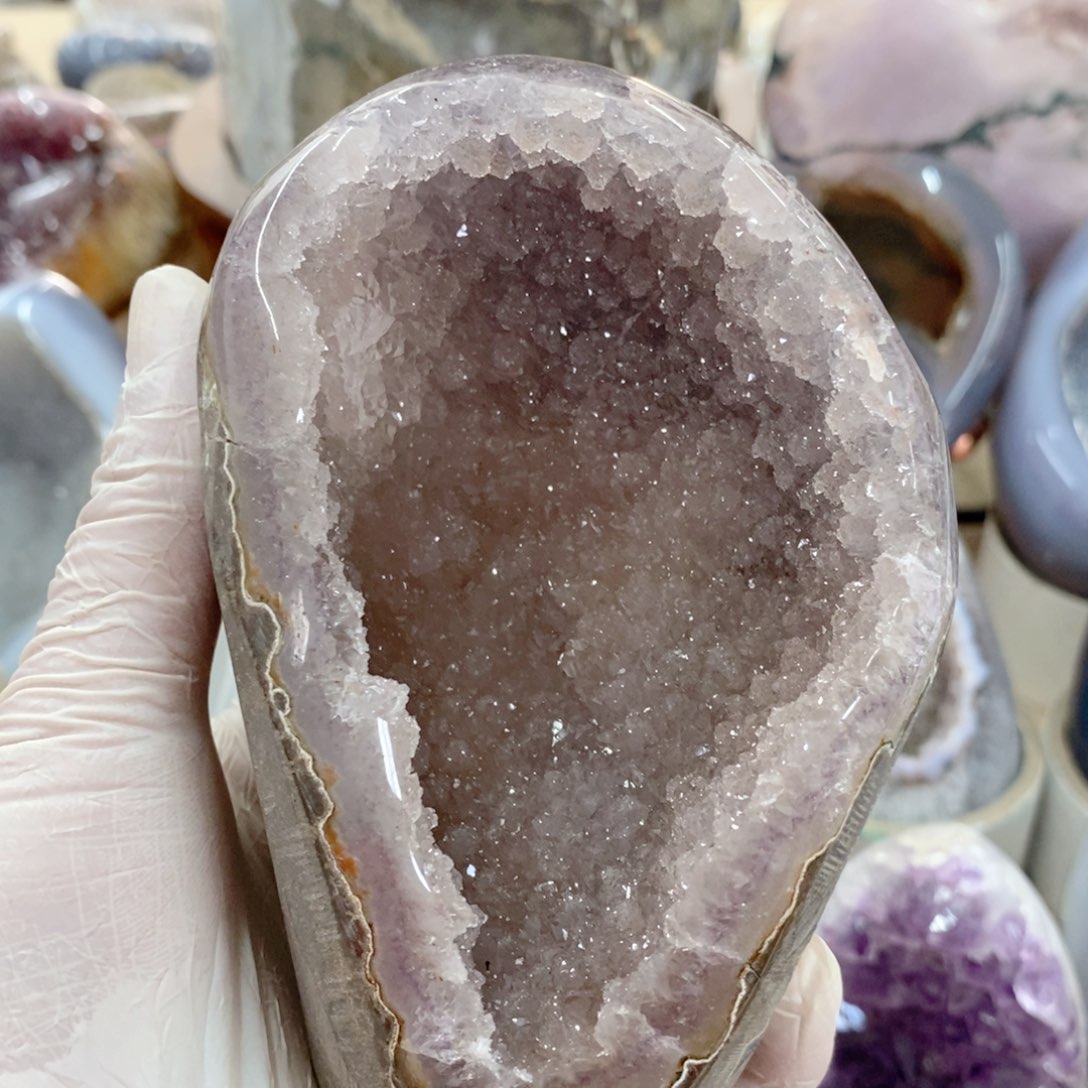 水晶天然水晶摆件9K金镶嵌Q***✨