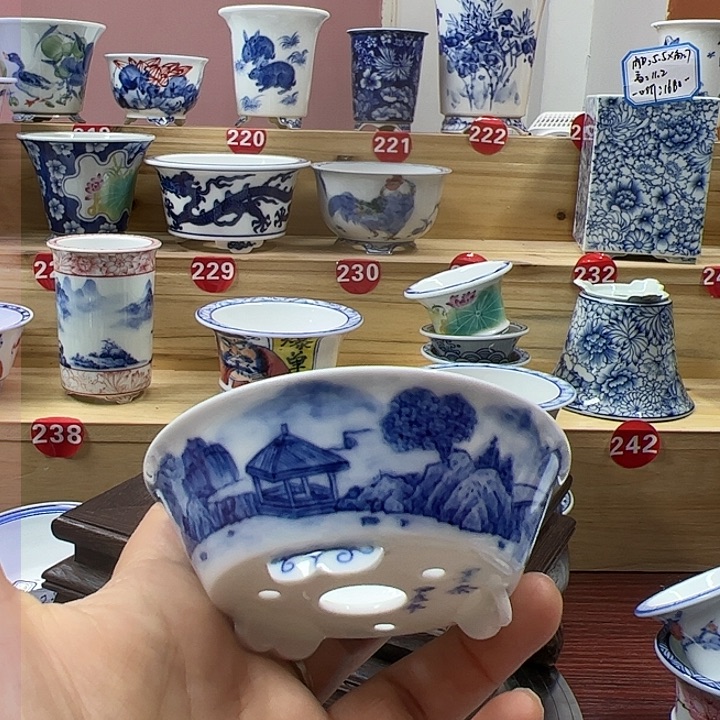 手工手绘陶瓷内口7高2.7