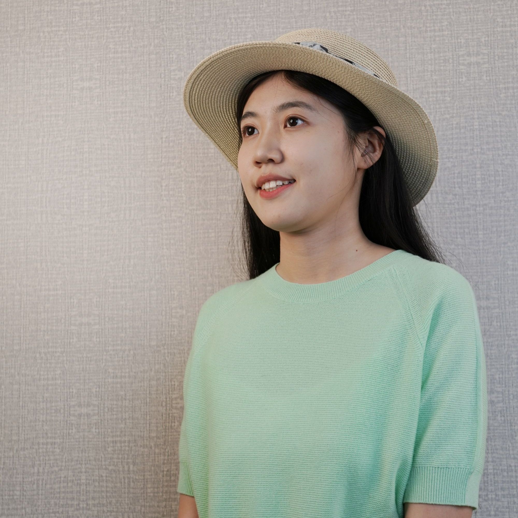 北纬40度 纯羊毛半袖圆领气质纯色宽松T恤