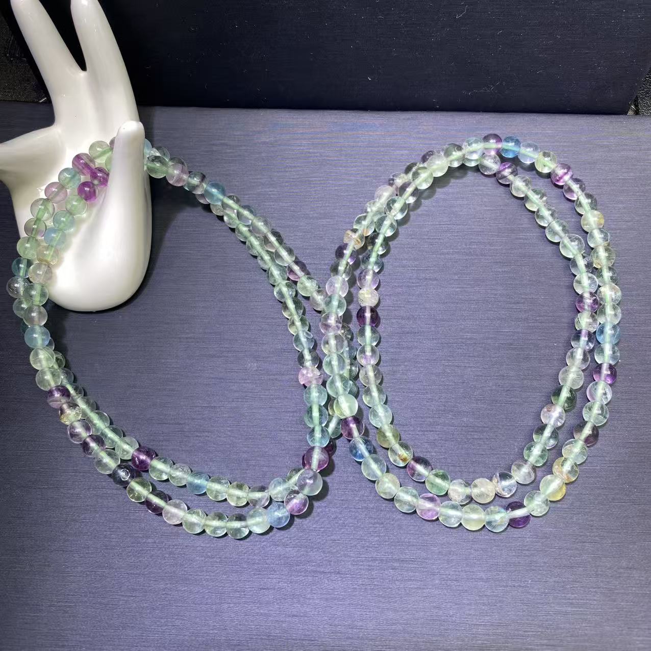 C17-卡6左右-七彩萤石项链-多样性发其一