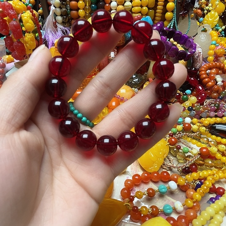 树脂制品626红色手链