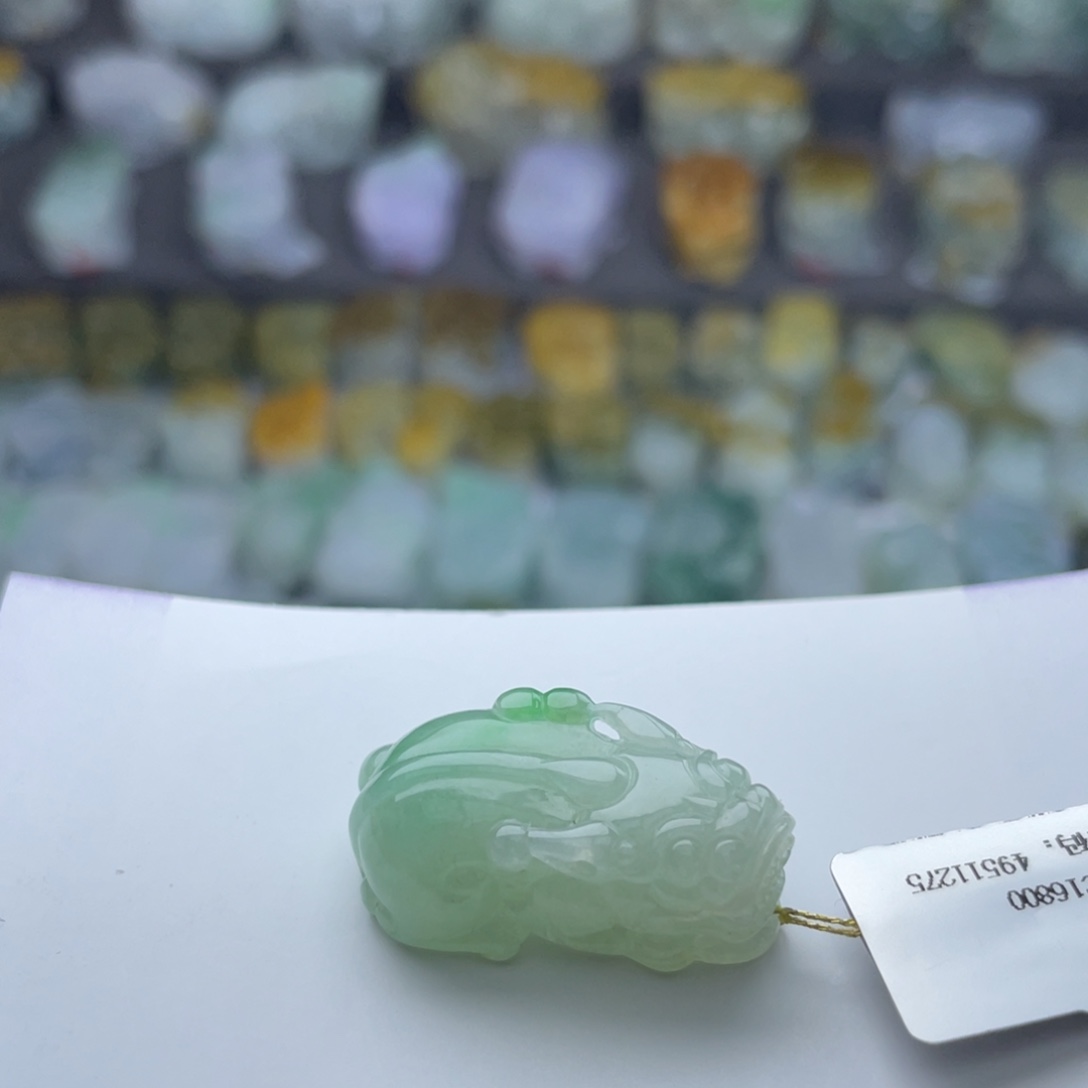 翡翠未镶嵌颈饰貔貅