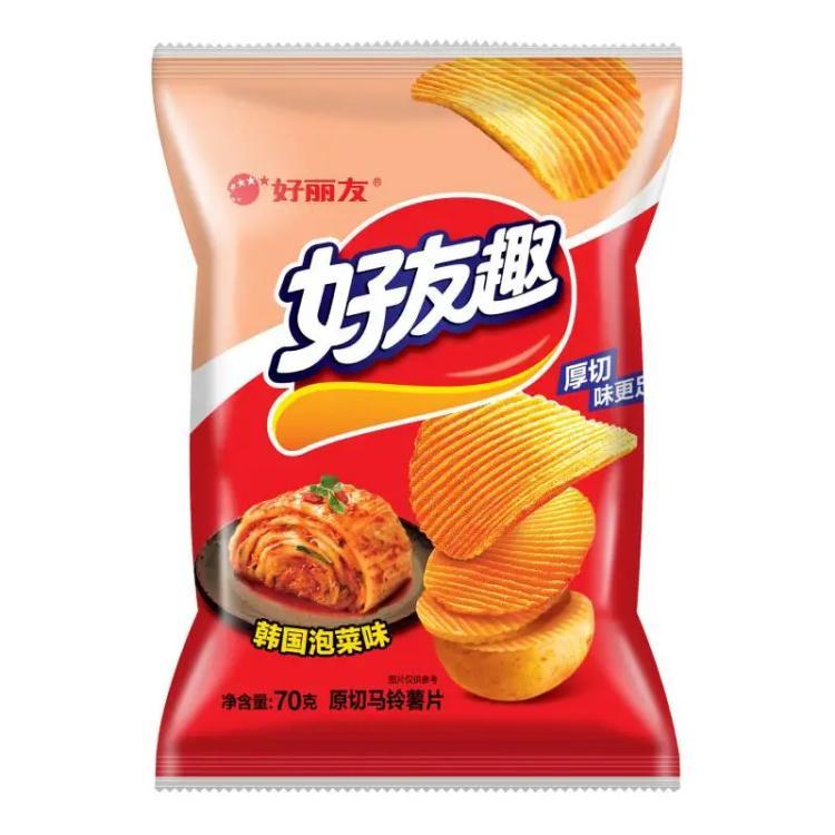 好丽友好友趣泡菜味韩国薯片 70g/份
