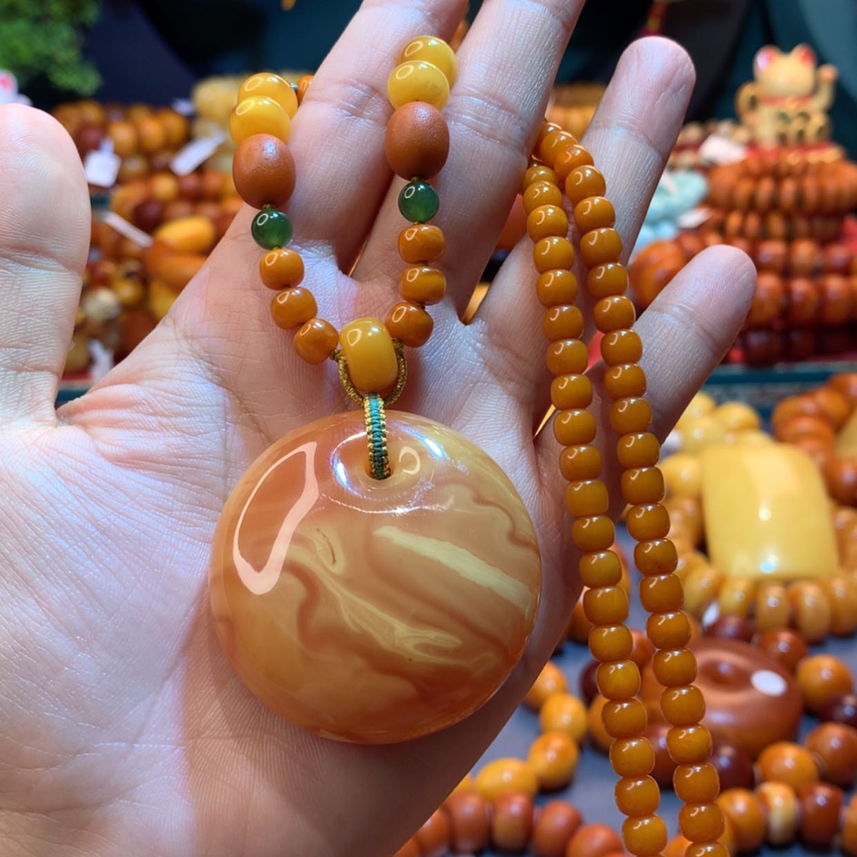 【闪购商品】蜜蜡吊坠(赠链)未镶嵌蜜蜡吊坠