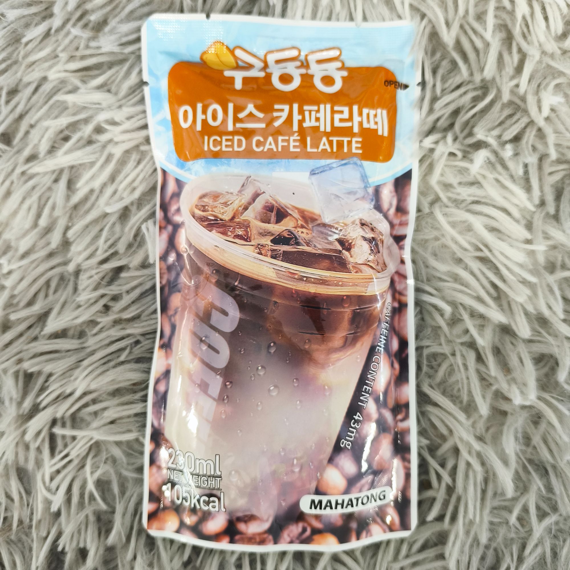 韩国进口咕咚咚冰拿铁咖啡饮料