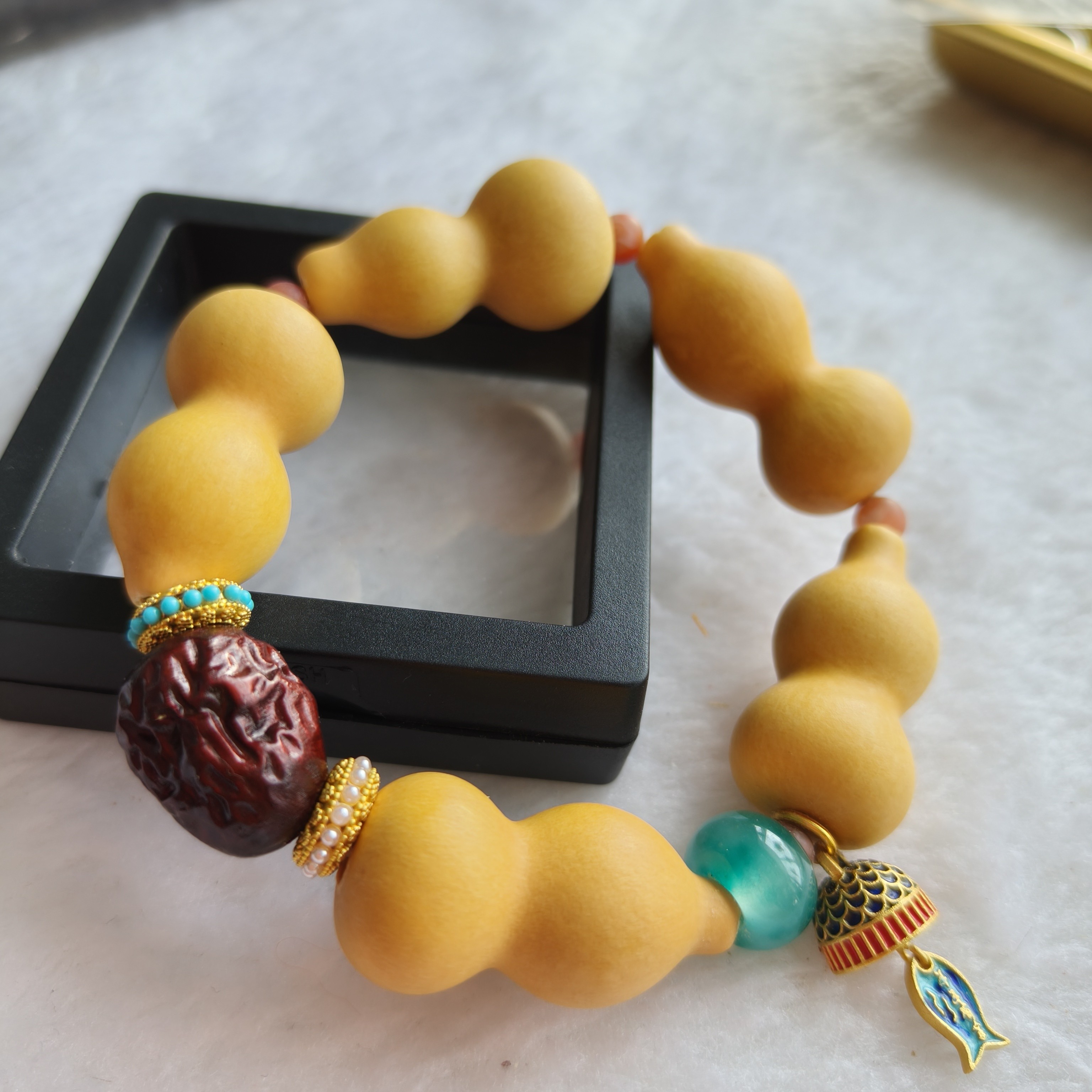 卡3左右小葫芦手串。均匀无