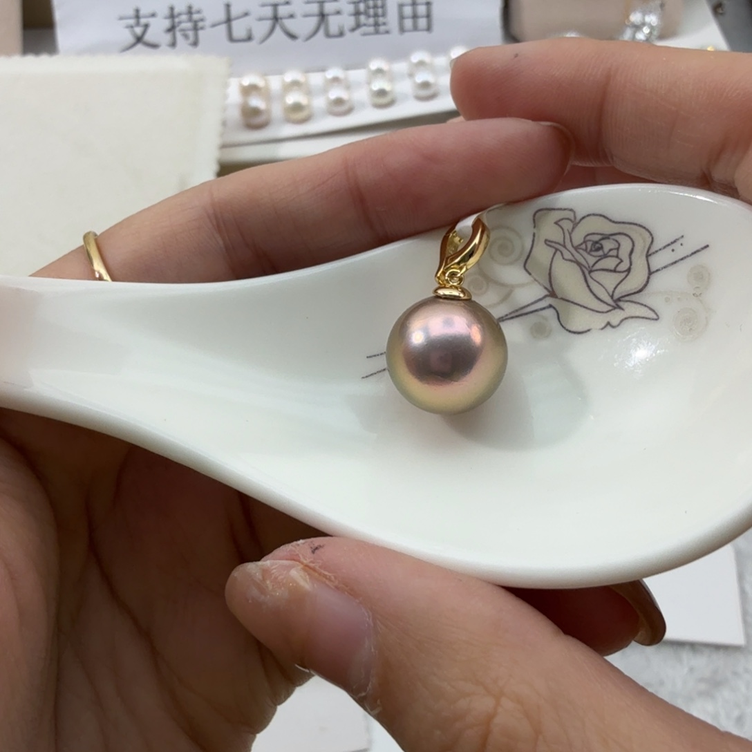 吊坠(不含链)淡水珍珠银S925镶嵌