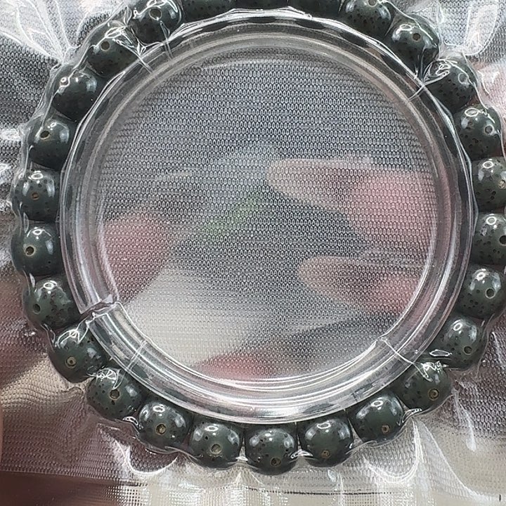 老***北星月菩提手串17高端墨绿帝王绿98