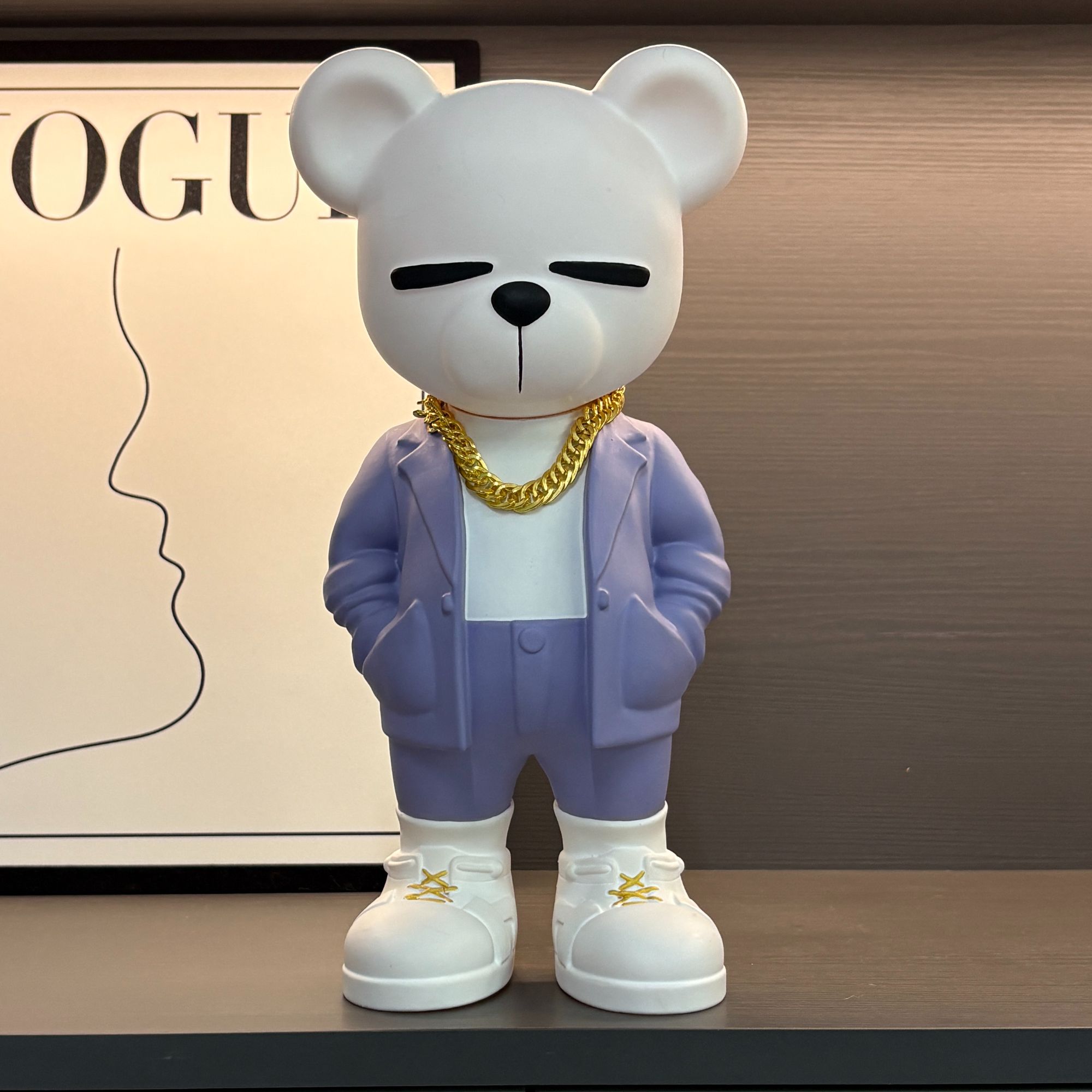 超大号西装暴富熊开业乔迁新居新家潮玩工艺品酒柜玄关电视柜摆件