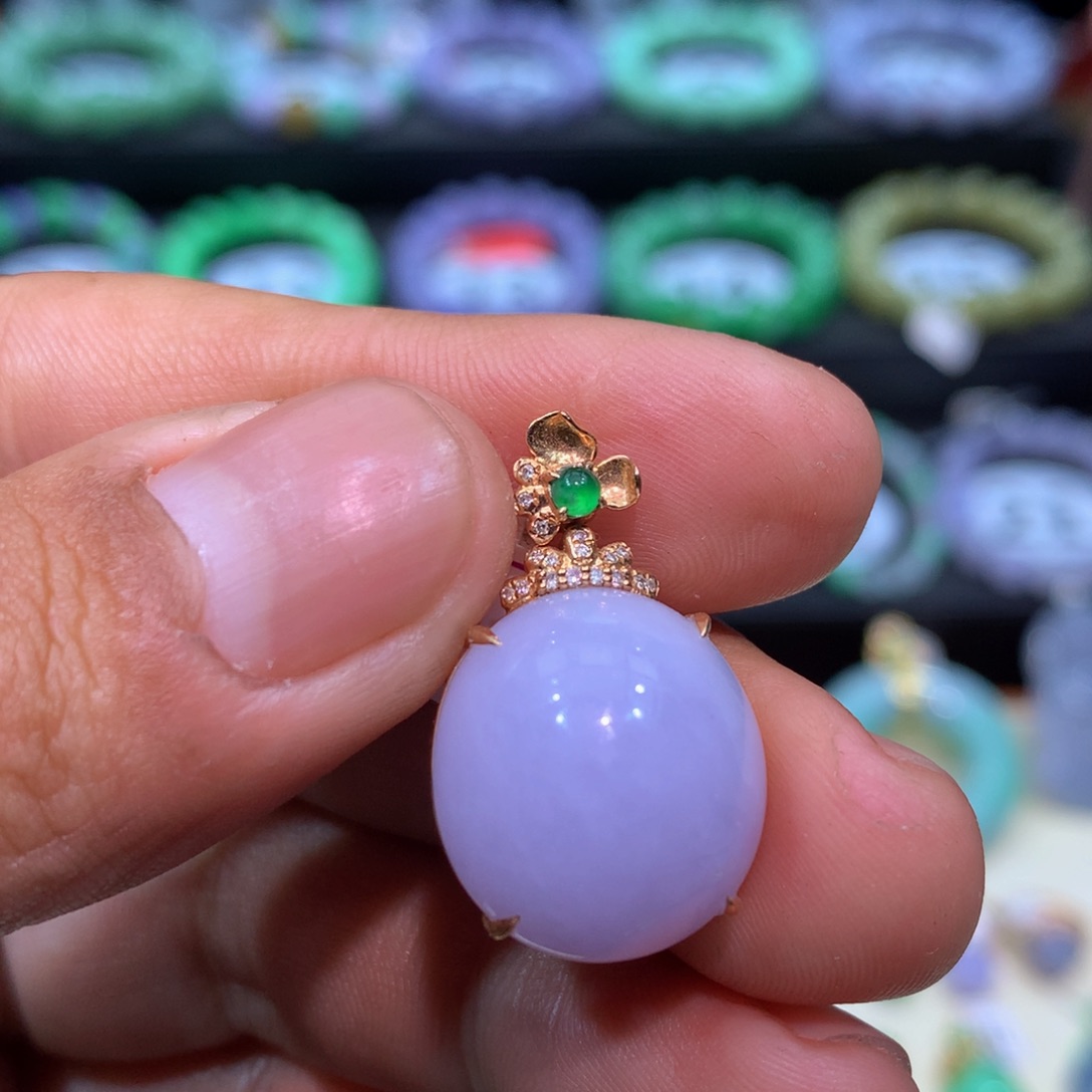 翡翠银S925镶嵌颈饰