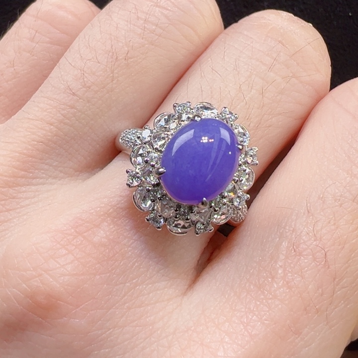 翡翠18K金镶嵌戒指戒指