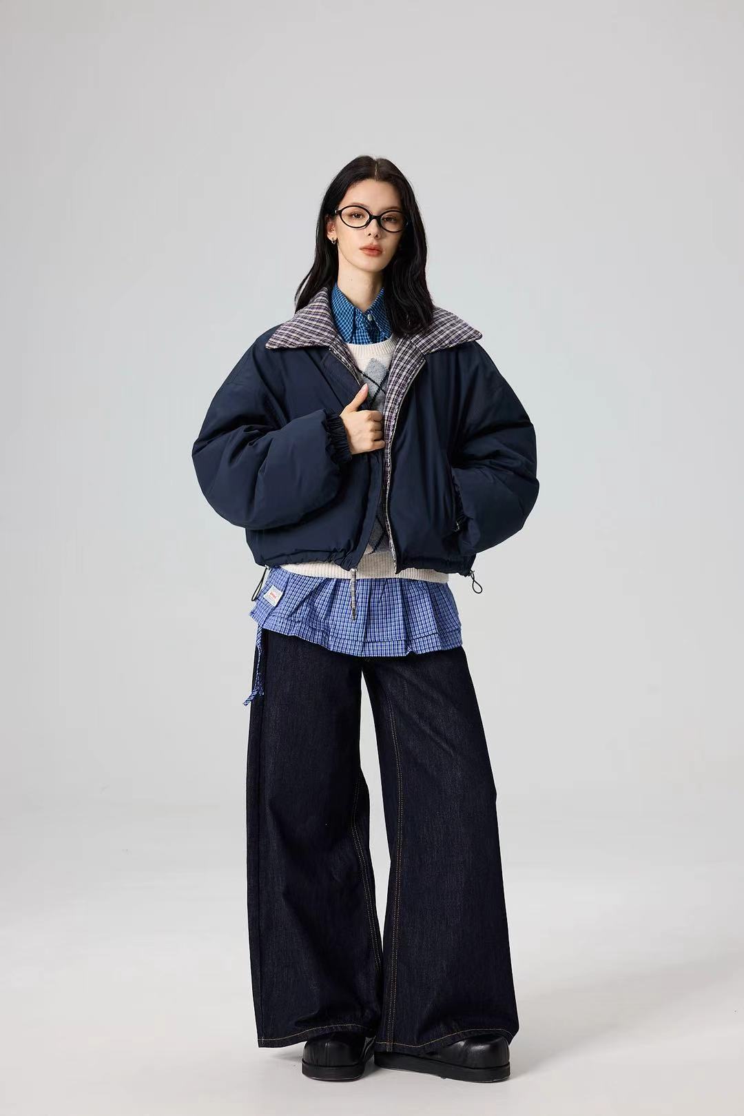 米古古 MVP #9093 新国标95白鸭绒美式复古俏皮外套（衣长:59）