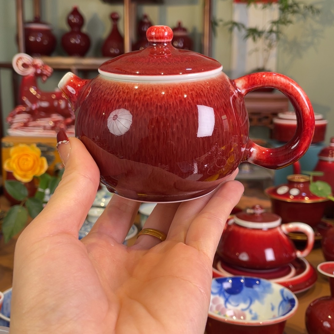 福*清欢雅玩原矿郎红福利西施壶