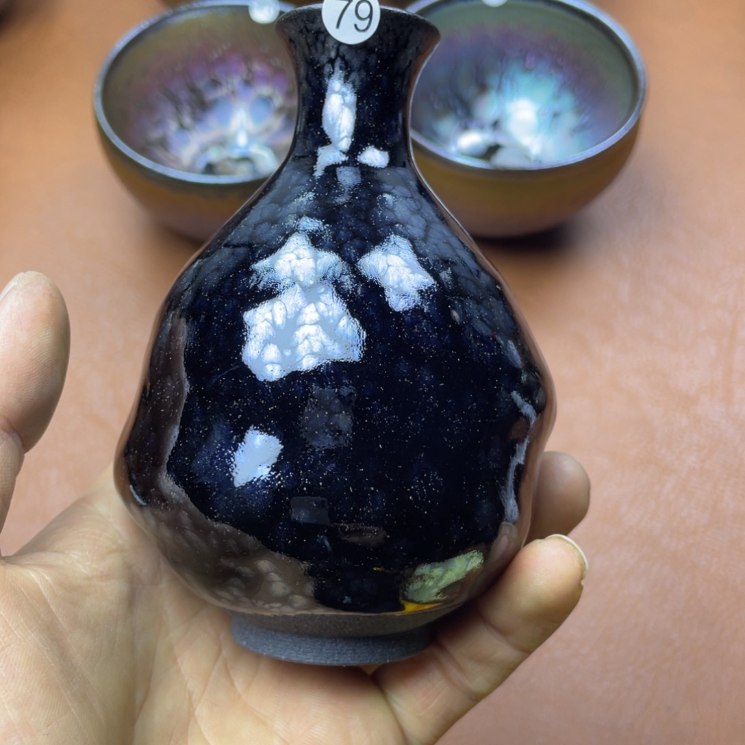 原矿建盏手工花瓶79号