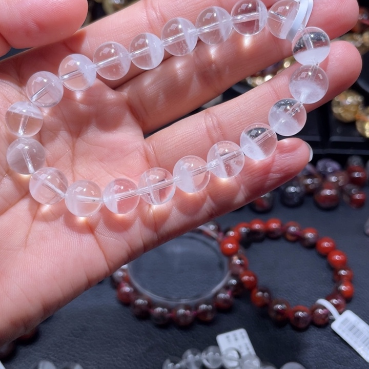 水晶手串未镶嵌白幽灵手链10