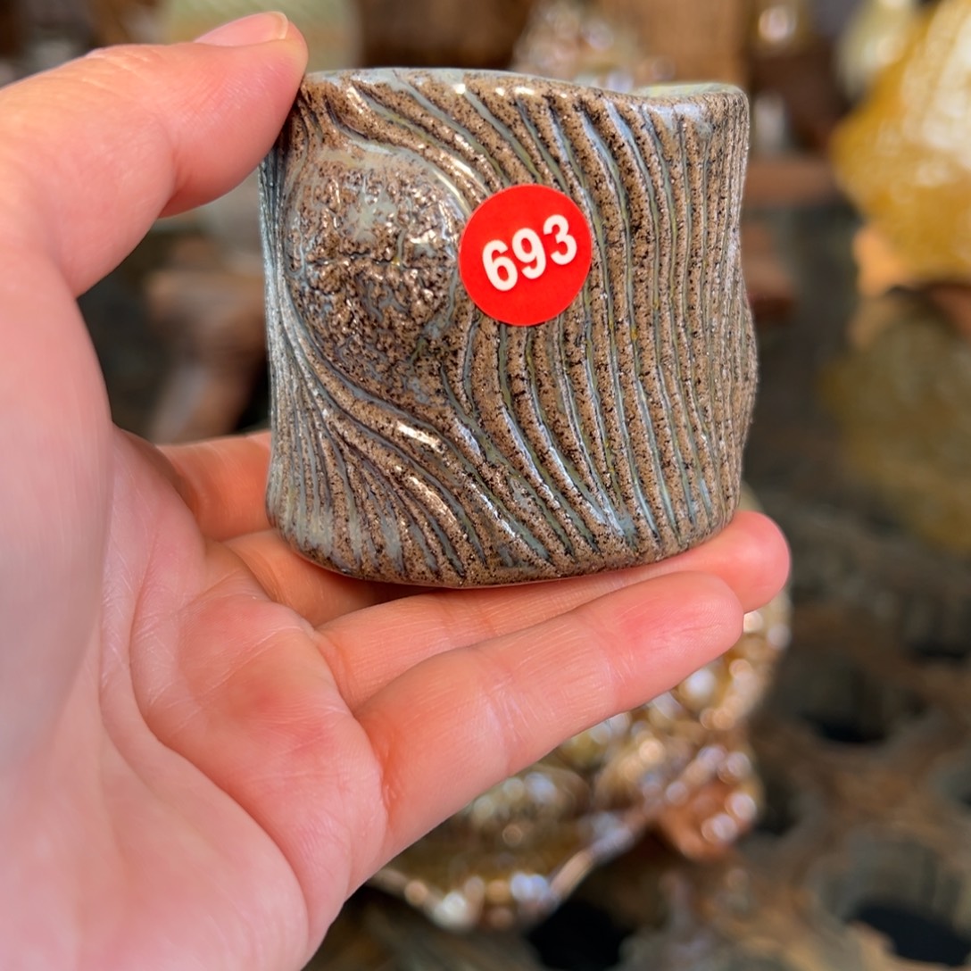 杯693柴烧手捏主人杯自然落灰釉
