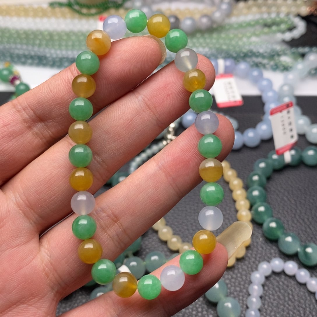 翡翠手链未镶嵌多样性发货