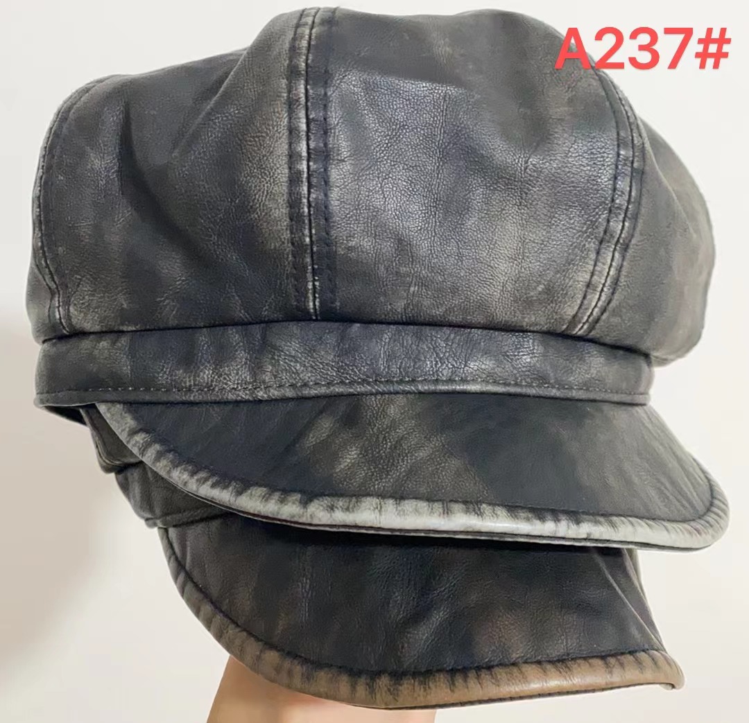 A237#PU八角鸭舌帽