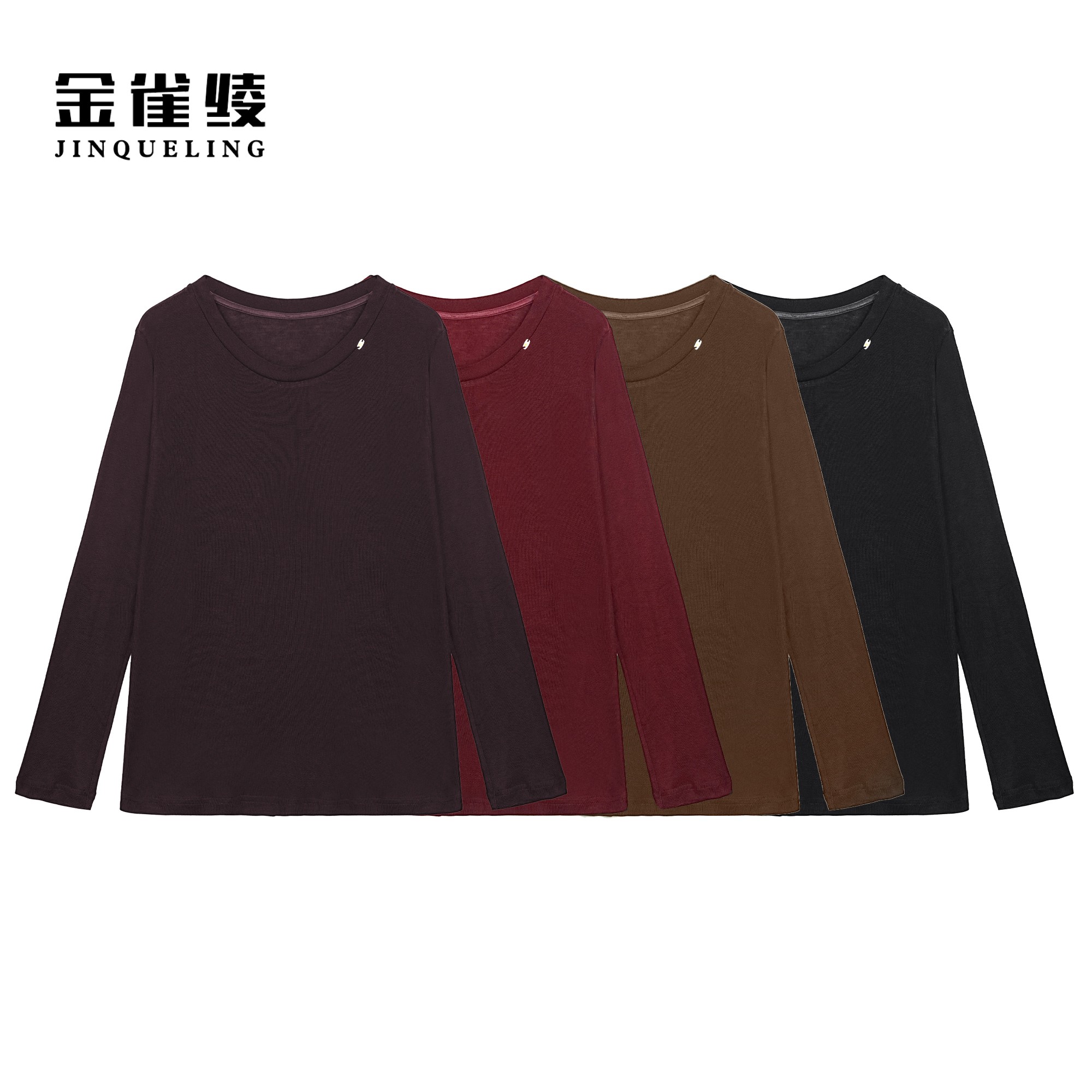 金雀绫【面膜衫】时尚简约圆领百搭加宽加大小衫SZA3SW623