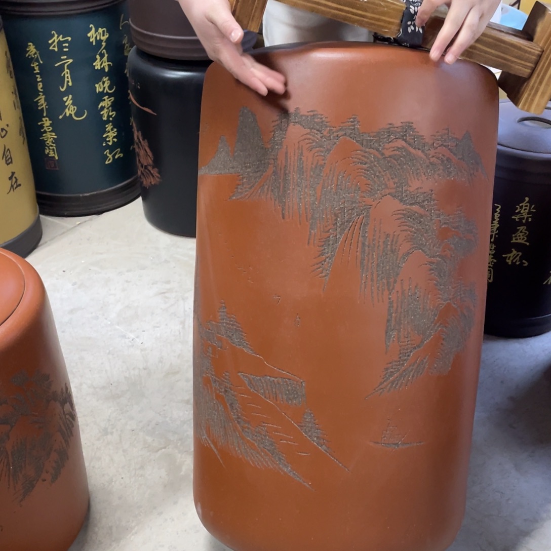 宜兴原矿紫砂茶叶罐