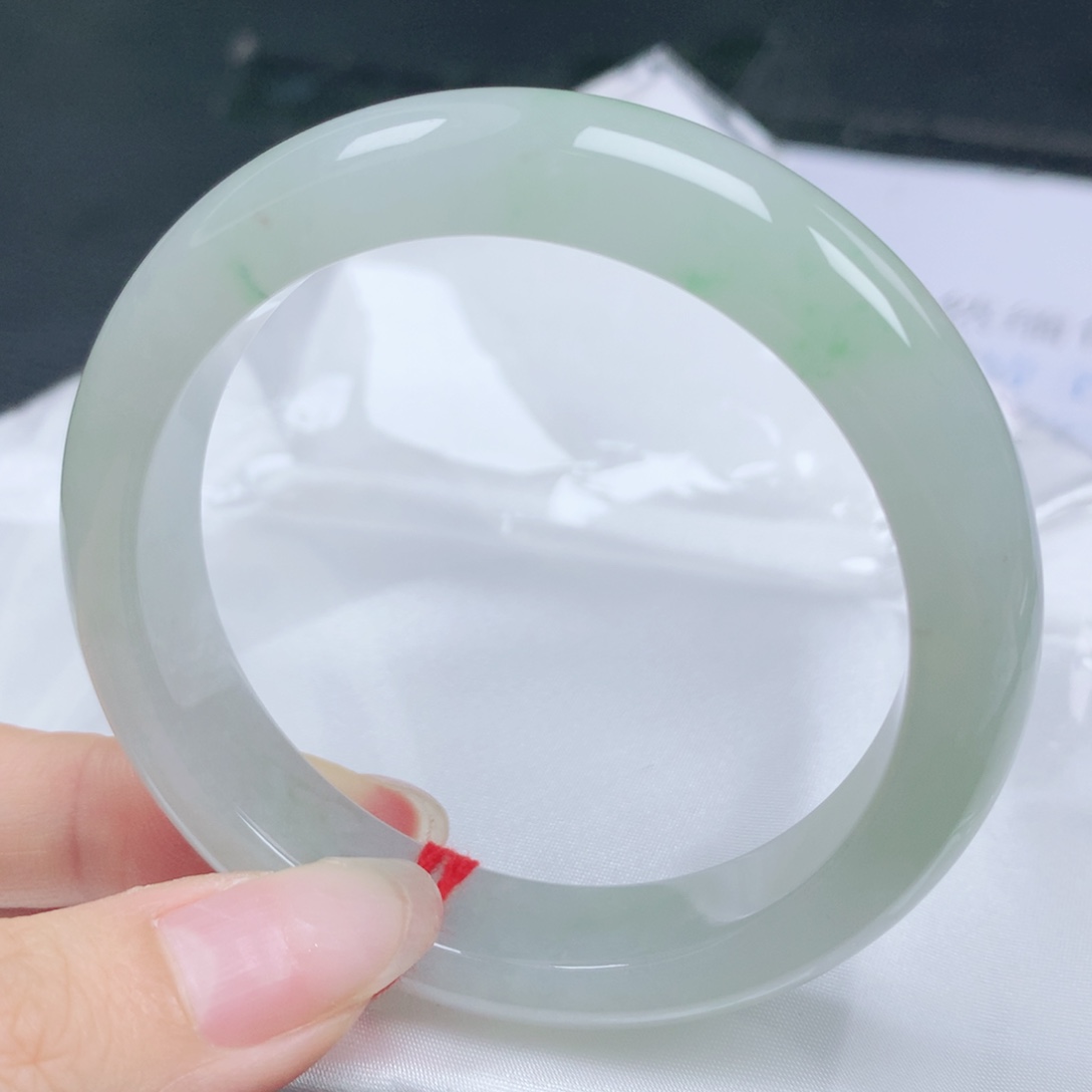 翡翠未镶嵌手镯翡翠54.4冰润正圈