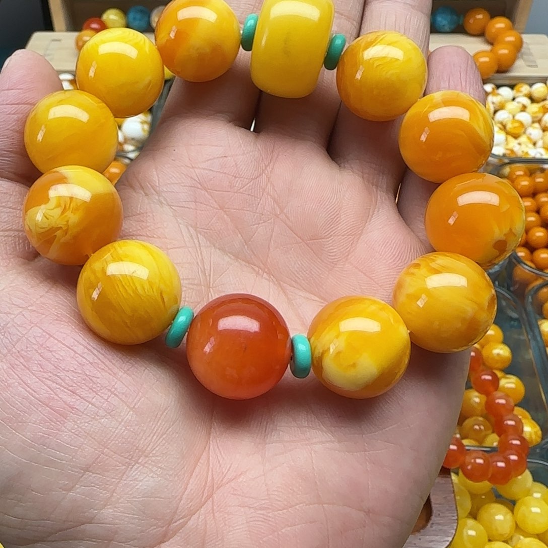 宾***哥无非金属精品老蜡色素串搭配一条