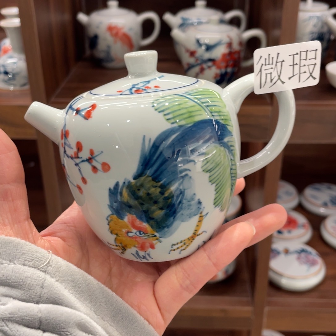 微瑕釉下彩纯手绘