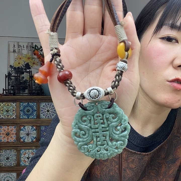翡翠未镶嵌项链项链
