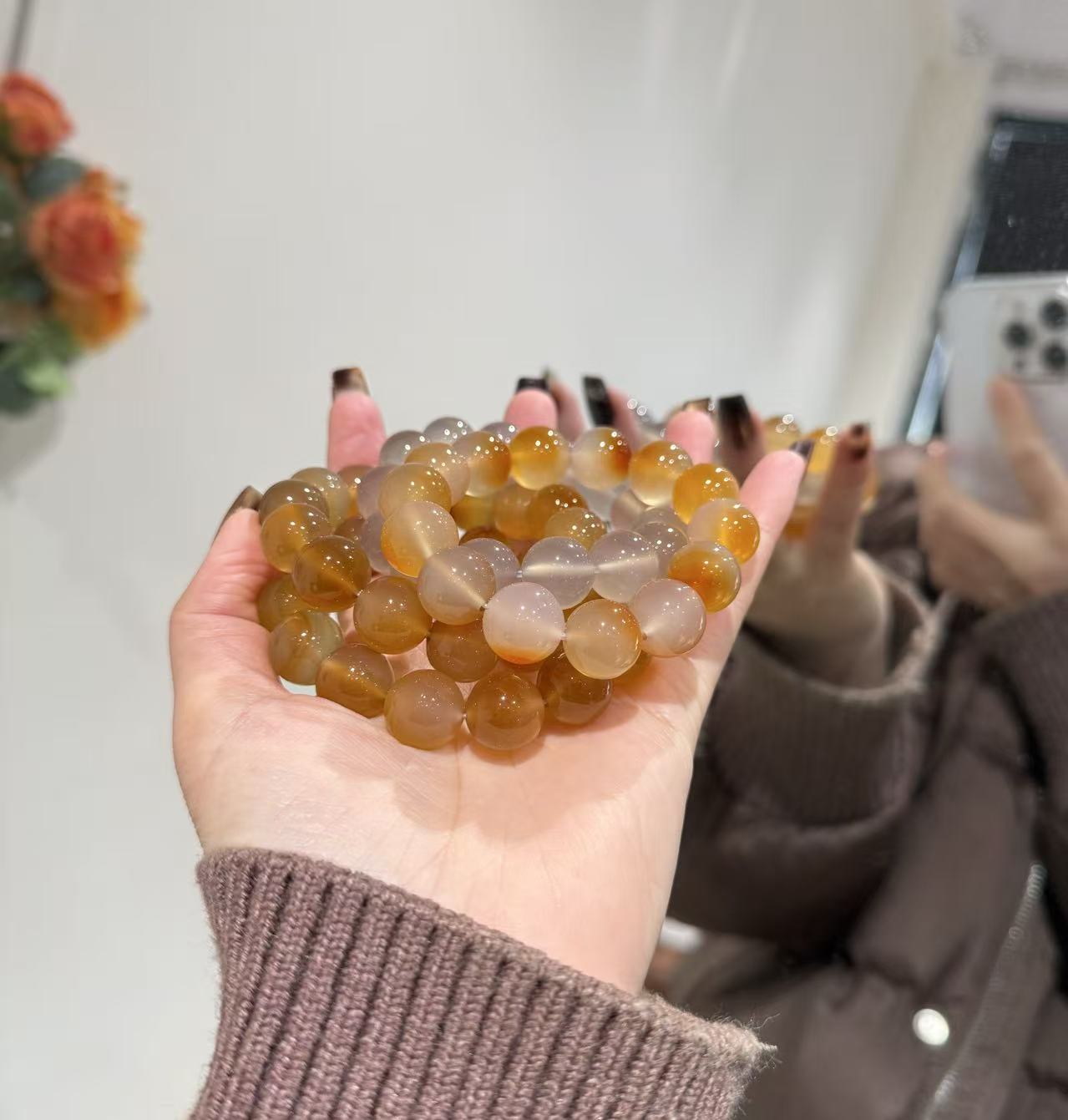 非金属仿水晶手链  马料手链 渐变YSC035