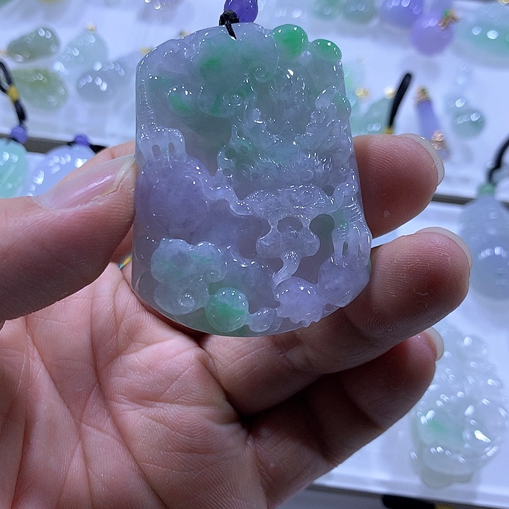 翡翠颈饰未镶嵌天然翡翠A货吊坠