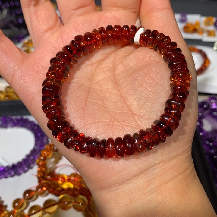 水晶未镶嵌手链特级收藏级金红黄水晶