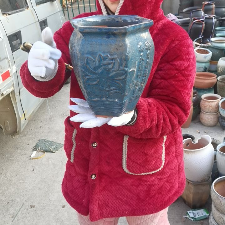 红陶口18高24瑕疵一个盆