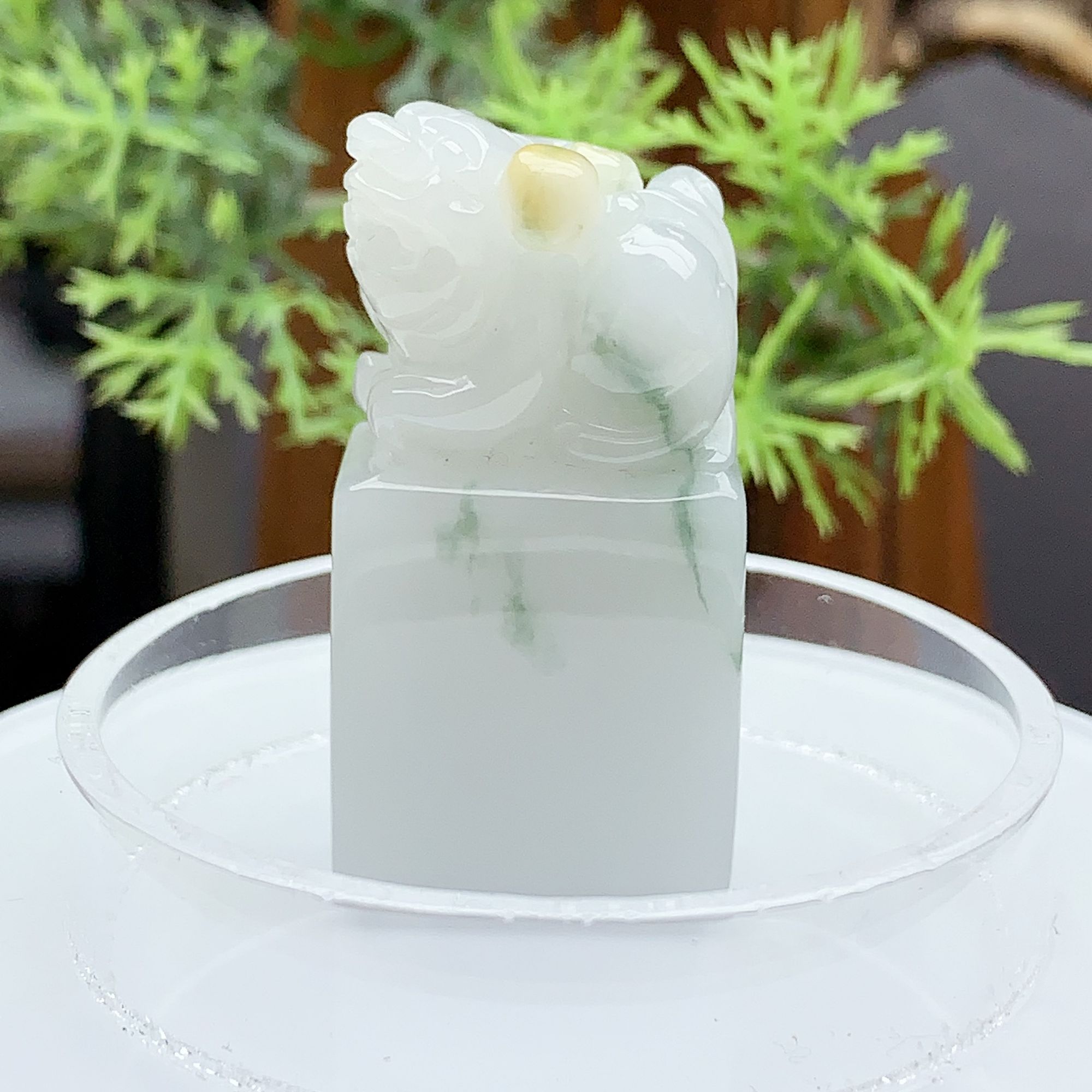 天然翡翠未镶嵌貔貅印章