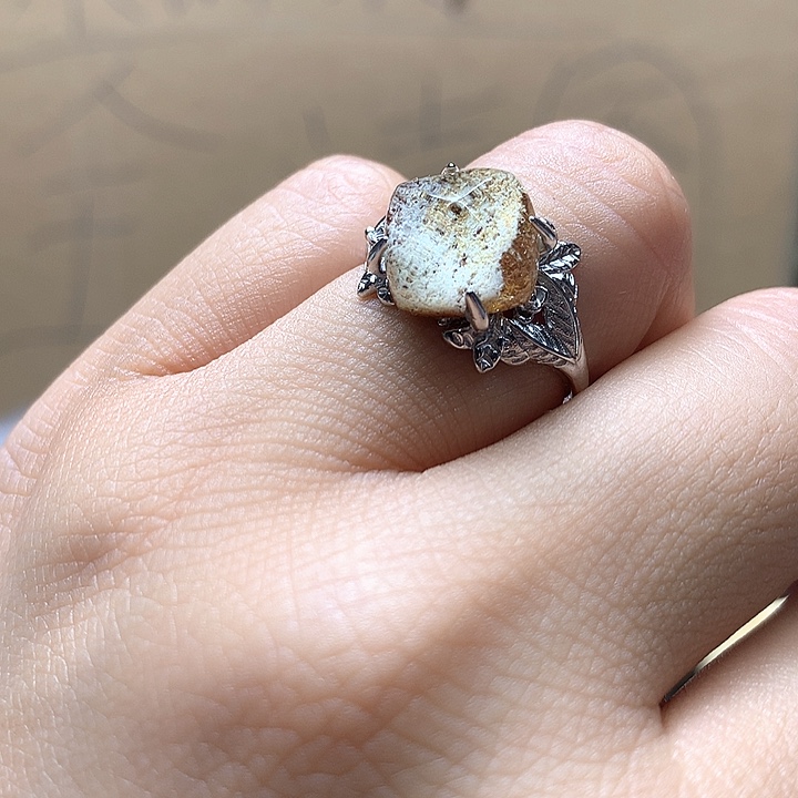 水晶水晶戒指银S925镶嵌