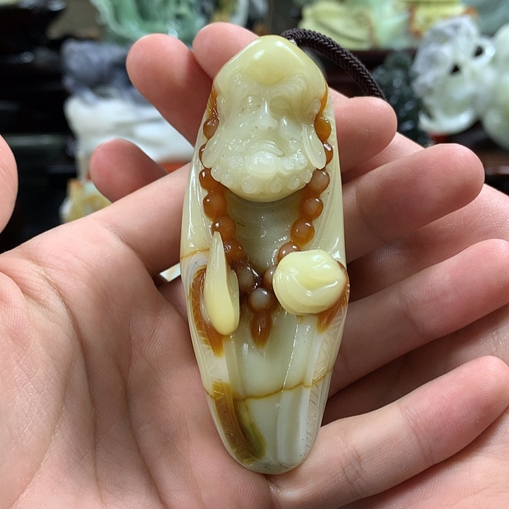 岫玉手把件合金辉****漫