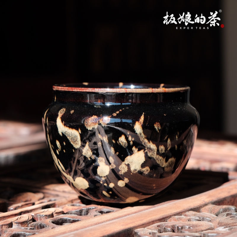板娘的茶 南唐宇轩吉州窑黑底窑变建水满容量约400ml
