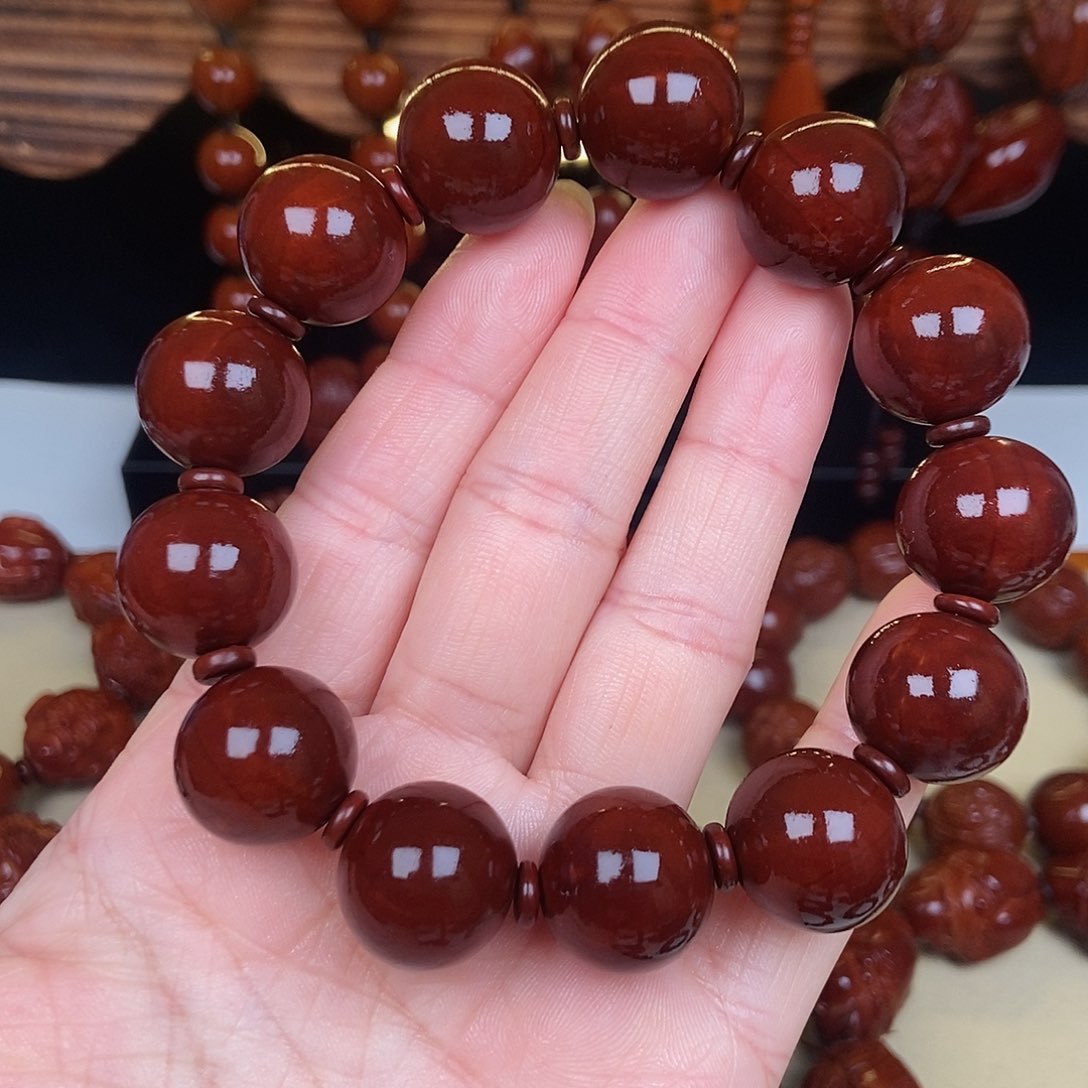 橄榄核吊坠正圆光珠