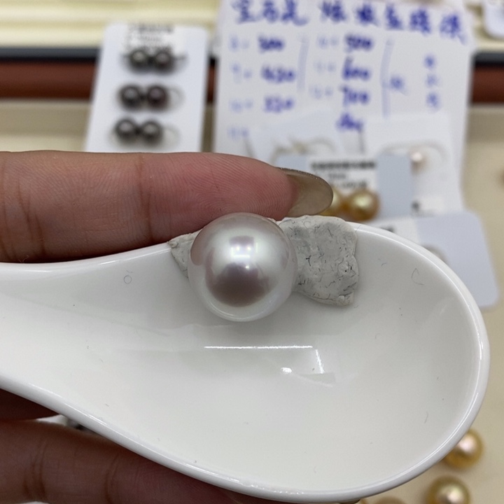 耳饰海水珍珠未镶嵌海水澳白16.2mm正圆