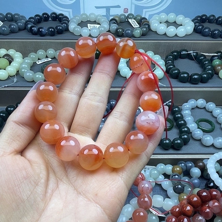 南红玛瑙未镶嵌手链