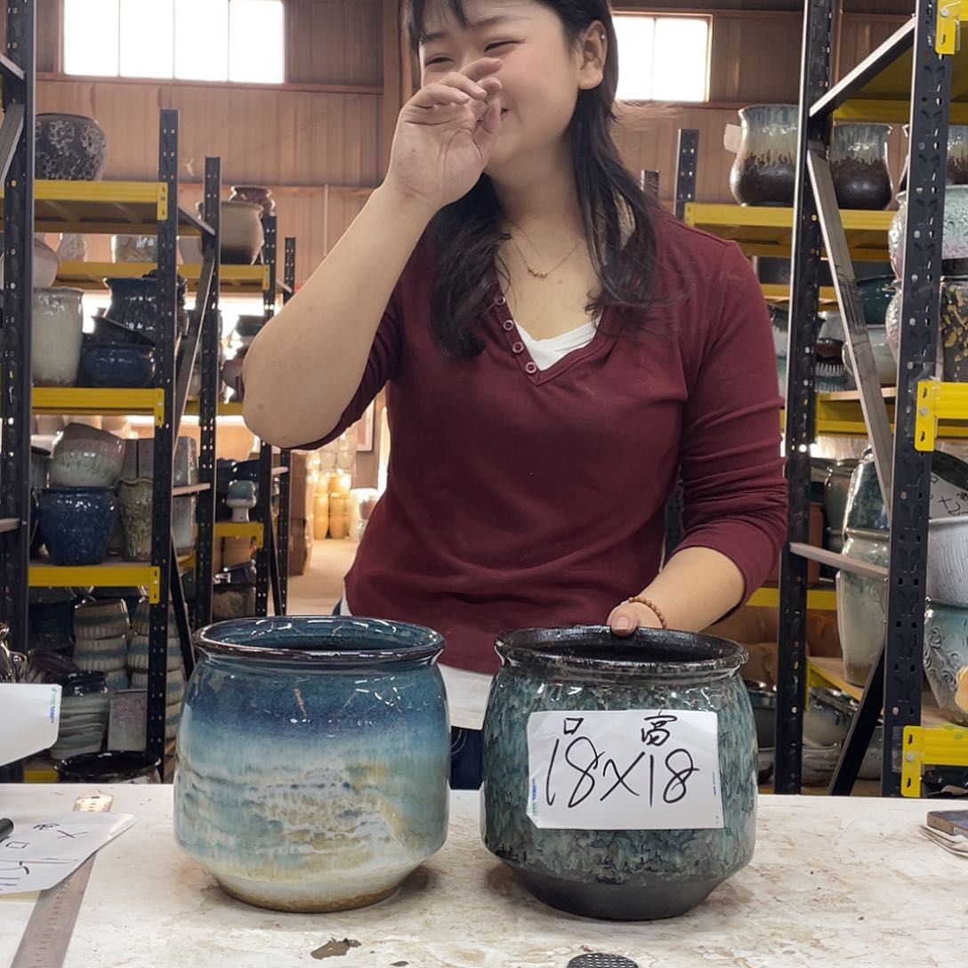 宜兴紫砂粗陶花盆