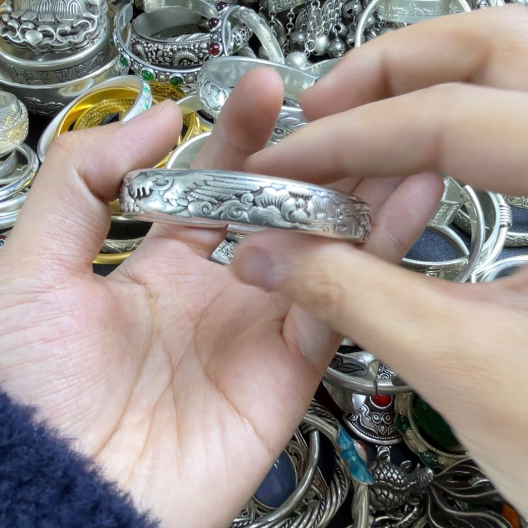 非金属凤凰牡丹手镯