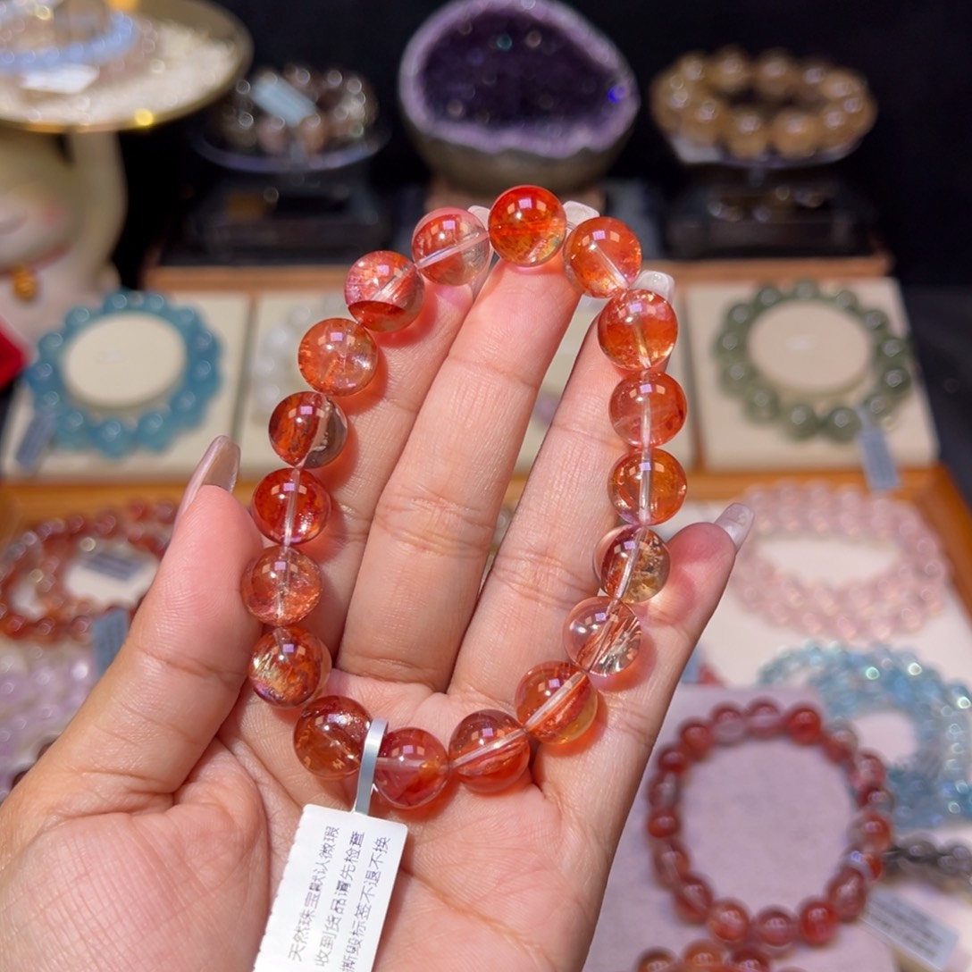 水晶手串未镶嵌辰*天花板纸糖胶花11.6m m