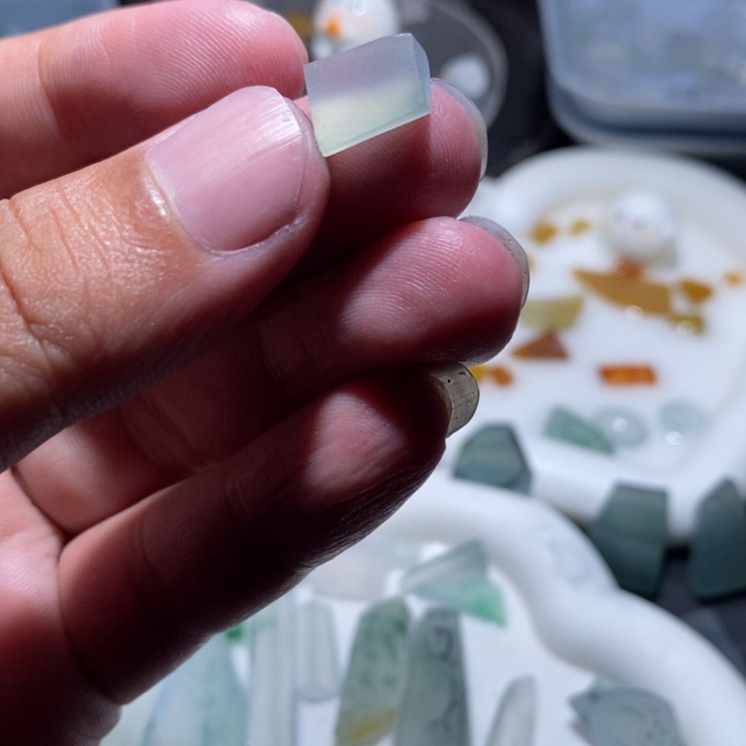定制翡翠未镶嵌葫芦蛋面随行珠料