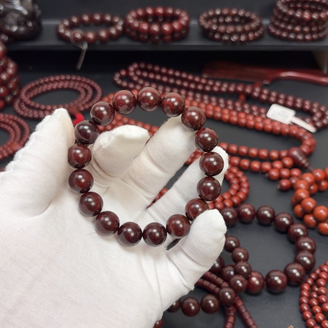 小叶紫檀手串/手链1.0cm无胶无蜡精品福利