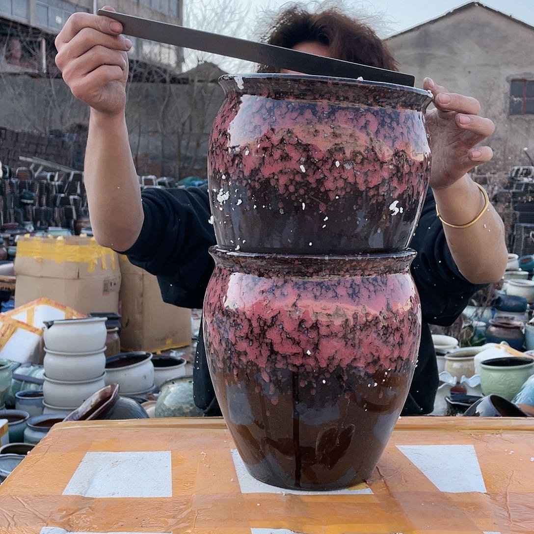 红陶宜兴紫砂花盆