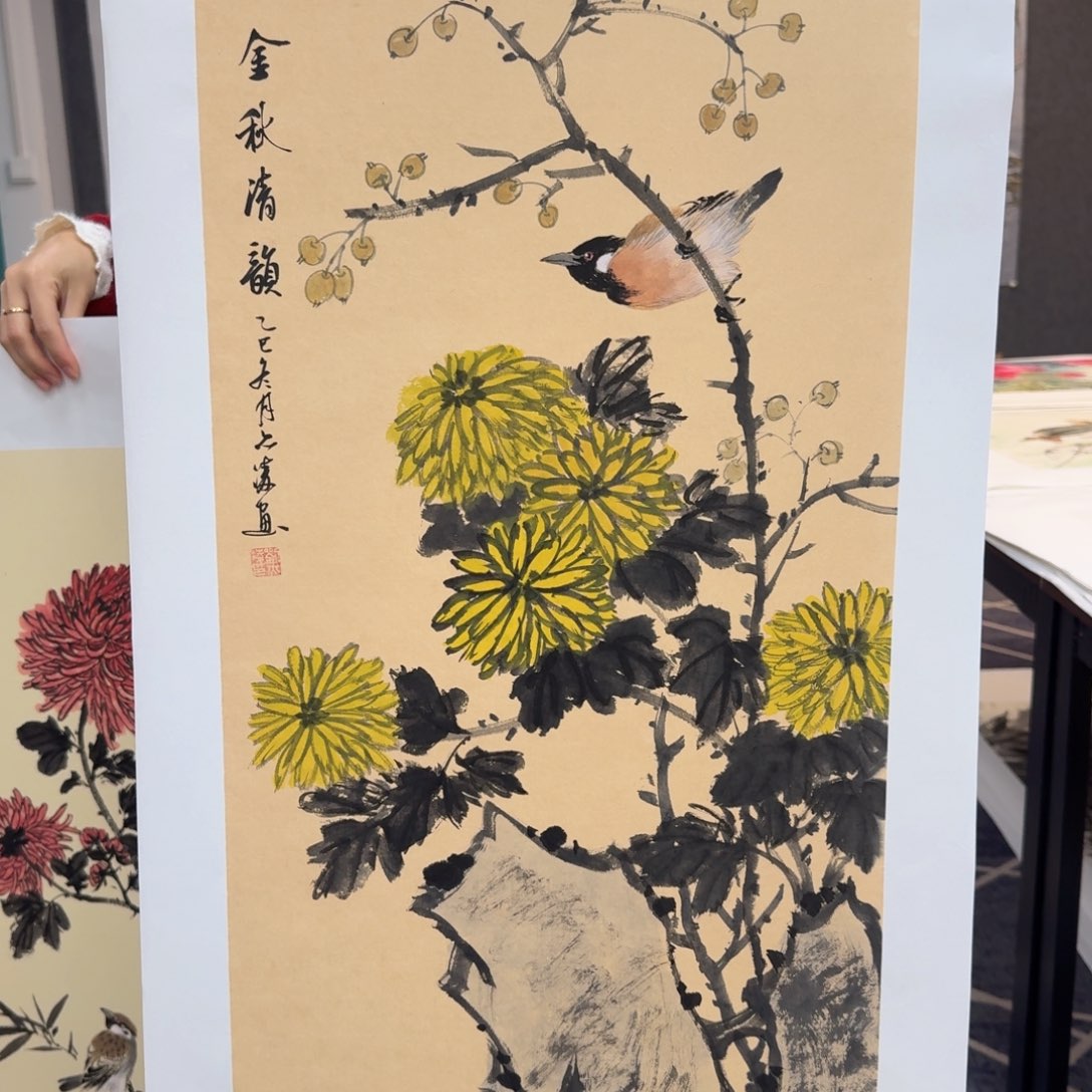 国画国画作品山水花鸟纯手绘